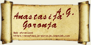 Anastasija Goronja vizit kartica
